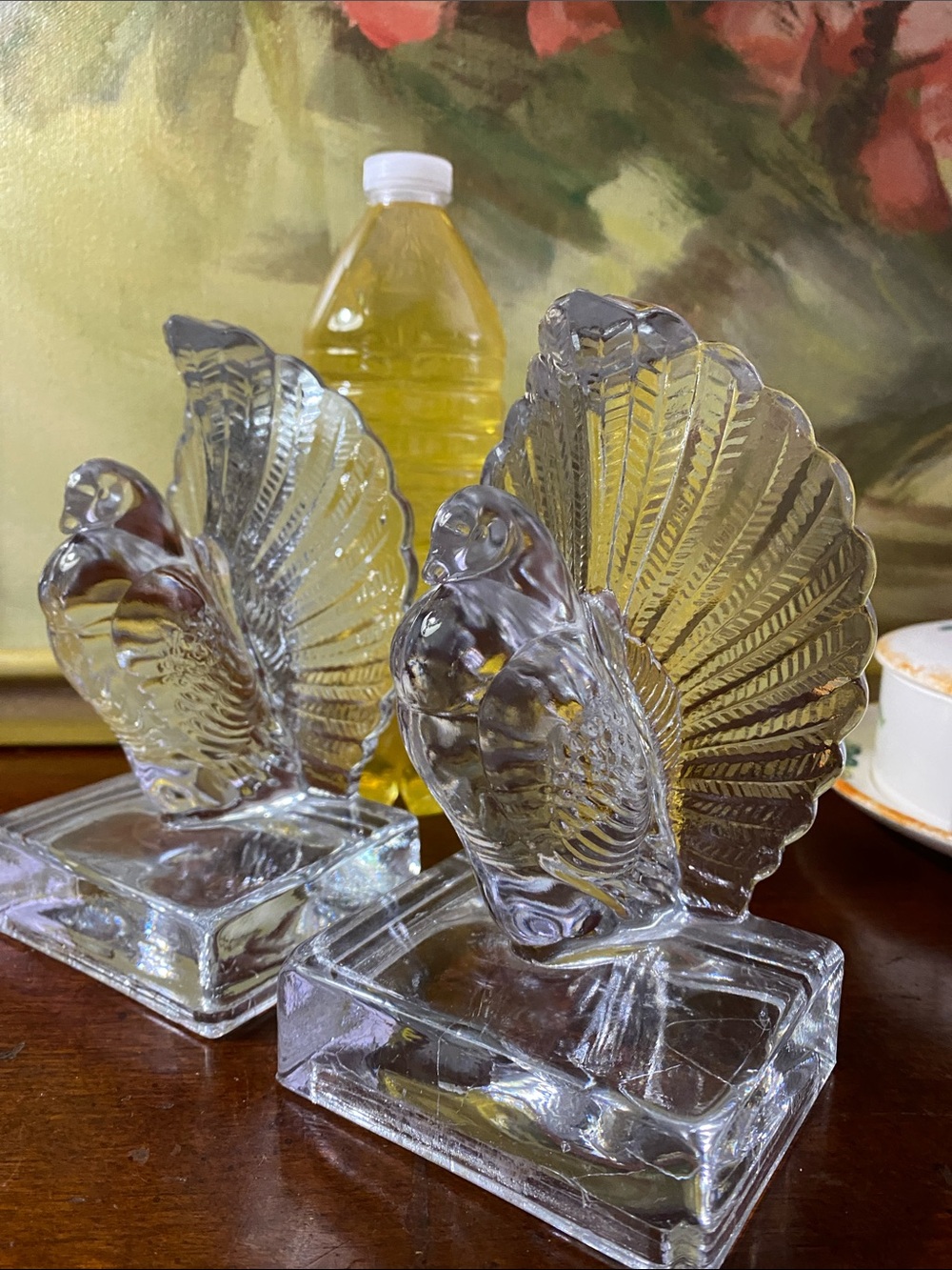 Vintage Indiana Glass Pouter Pigeon Figurine